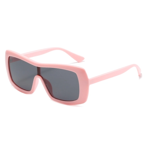 Oversized Shield Sunglasses Fashion Square One Piece Lens UV400 Protection PC Frame Retro Candy Colors For Women Men