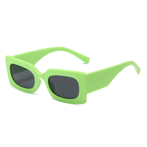 Fashion Rectangle Sunglasses Women Retro Square Chunky Plastic Frame UV400 Protection Vintage Candy Color Eyewear