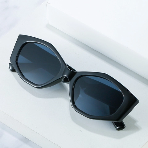 Occhiali Da Sole Occhio Di Gatto Esagonali Geometrici Moda Retro Cornice PC Spessa UV400 Per Donna Uomo