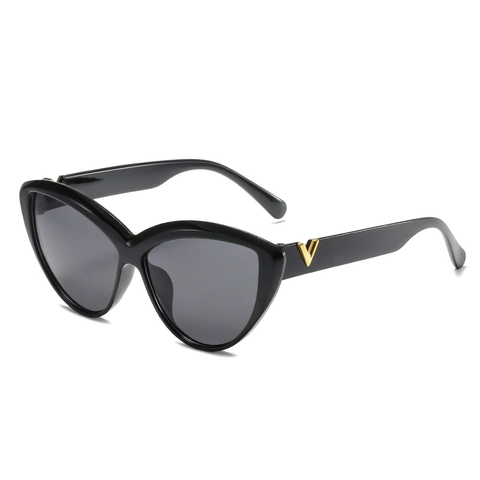 Occhiali Da Sole Retrò Cat Eye Donne Montatura PC Lenti Sfumate Protezione UV400 Moda Con Decorazione In Metallo