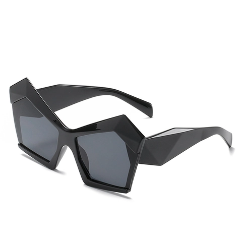 Gafas De Sol Geométricas Polygonales De Marco Grande Protección UV400 PC Forma Irregular Vanguardia Para Mujeres Hombres