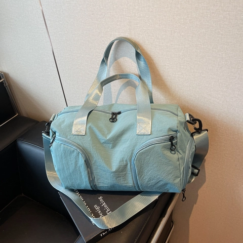 Borsa Da Viaggio Palestra Grande Capacità Nylon Impermeabile Sportiva Con Scomparto Scarpe Multi Tasca Weekend Bag