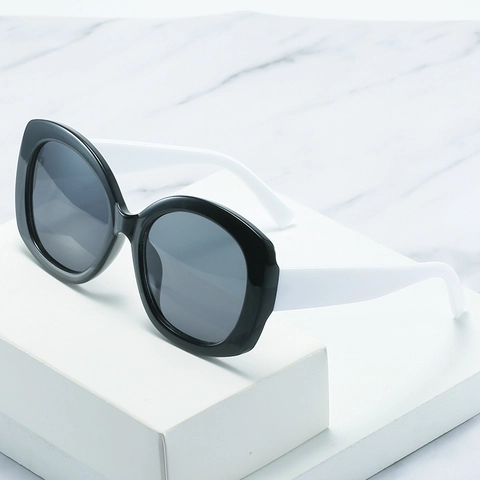 Übergroße Sonnenbrille Damen Vintage Ovaler PC-Rahmen UV400 Schutz AC-Linse Outdoor Mode Retro Trendige Brille