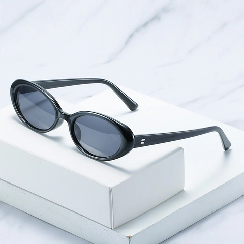 Oval Sunglasses Vintage Small Frame PC Material UV400 Protection Retro Y2K Style Eyewear For Women And Men