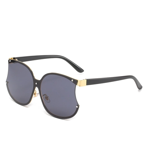 Übergroße Schmetterlings Sonnenbrille Für Damen Metall PC Rahmen UV400 Schutz Farbverlauf Brillengläser