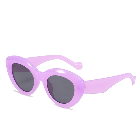 Katzenaugen Sonnenbrille Für Damen Retro Vintage Chunky PC Rahmen UV400 Schutz Mode Candy Farbe Trendige Brillen