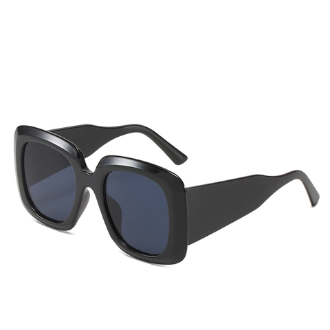 Quadratische Sonnenbrille Für Damen Übergroße Retro PC Rahmen AC Gläser UV400 Schutz Trendige Mode Brillen
