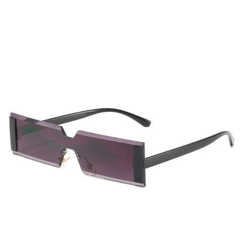 Lunettes De Soleil Rectangulaires Sans Monture Verre PC Protection UV400 Mode Style Y2K Pour Femmes Fête Voyage