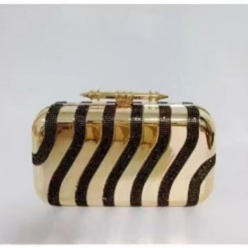 Borsa Clutch Da Sera Di Lusso Con Strass Acrilico Motivo A Onde Rigida Per Feste E Matrimoni