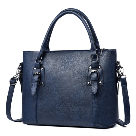 Large Capacity Women Handbag Vintage PU Leather Litchi Grain Tote Bag With Detachable Shoulder Strap For Office Daily Use