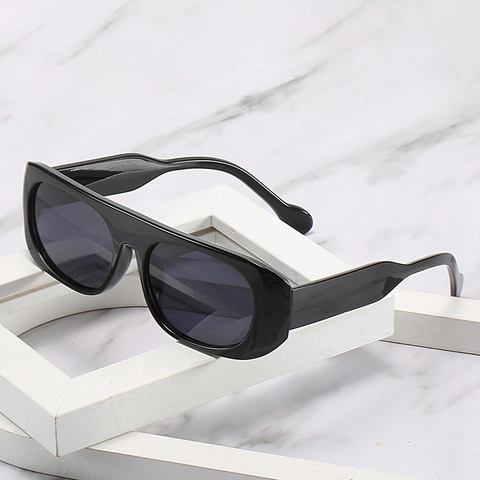 Modische Eckige Sonnenbrille PC Rahmen UV400 Schutz Retro Quadratisch Vintage Trendige Outdoor Brille