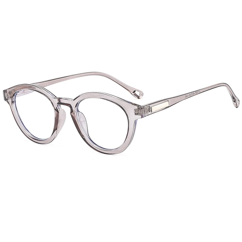 Occhiali Tondi Donna Anti Luce Blu Vintage Montura PC Lente AC Retro Senza Graduazione Decorazione Metallo