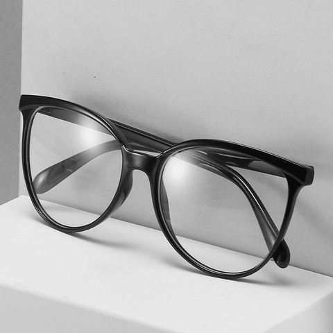 Montature Per Occhiali Cat Eye Anti Luce Blu PC Grandi Oversize Moda Ottici Per Donne