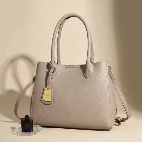 Borsa A Mano Da Donna In Pelle PU Gran Capacità Borsa A Spalla Elegante Con Ciondolo A Forma Di Canguro Hardware Dorato