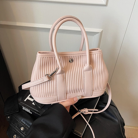 Borsa A Secchiello Da Donna Alla Moda In Pelle PU Pieghettata Verticale Versatile A Tracolla A Mano Con Chiusura Magnetica