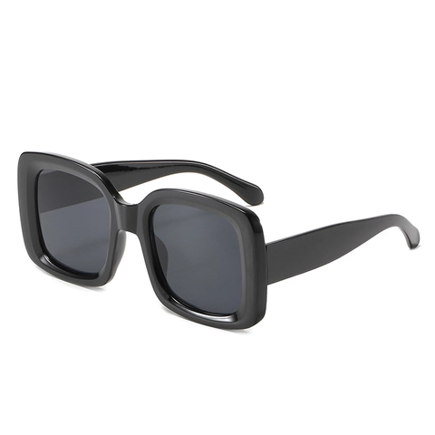 Retro Vierkante Zonnebril Oversized PC Frame UV400 Bescherming Vintage Trendy Brillen Voor Dames En Heren