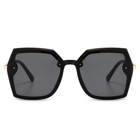 Übergroße Quadratische Sonnenbrille Für Frauen Mode Geometrische PC Metallrahmen AC Linsen UV400 Schutz Vintage