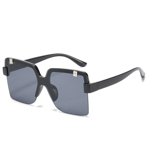Oversized Vierkante Zonnebril Voor Dames UV400 Bescherming Mode Gradiënt Lens PC Frame Vintage Brillen