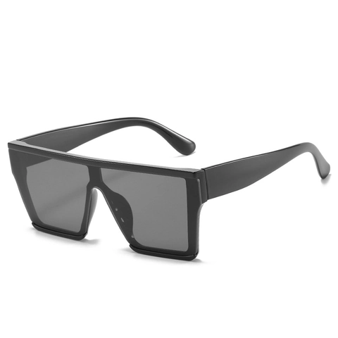 Oversized Flat Top Sunglasses Fashion Square Frame PC Material UV400 Protection For Women Travel Outdoor Eyewear