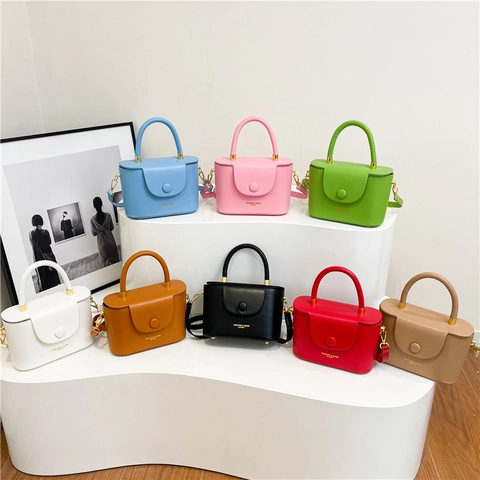 Sac à Main Boîte Tendance en Cuir PU pour Femmes Sac à Bandoulière Minimaliste avec Poignée Supérieure Petit Sac Carré de Mode Quotidienne