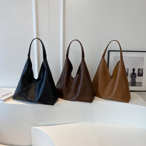 Borsa Hobo Vintage In Morbida Pelle PU Da Donna Borsa Tote Minimalista Di Grande Capacità Retrò Urbana Versatile