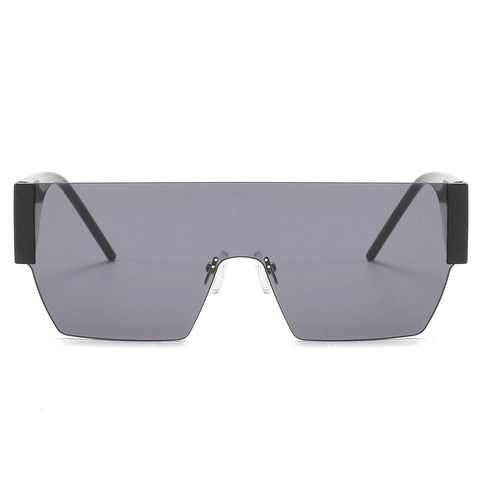 Lunettes De Soleil Surdimensionnées Sans Monture Écran Intégré Monture PC Protection UV400 Mode Carrées Unisexe