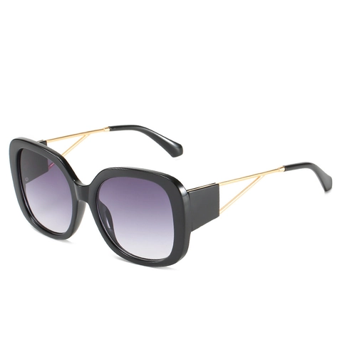 Oversized Square Sunglasses For Women Fashion PC Metal Frame UV400 Gradient Lenses Travel Party Style