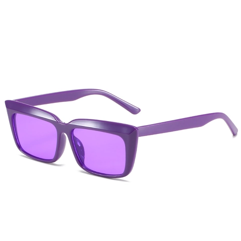 Lunettes De Soleil Carrées Rétro Rectangle Monture PC Protection UV400 Lunettes Pour Femmes Hommes Vintage Mode Extérieur