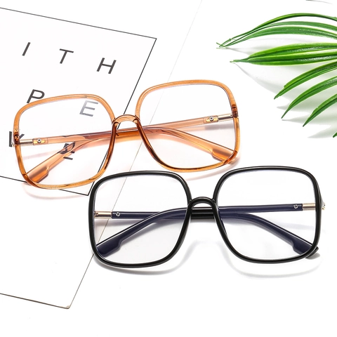 Square Blue Light Blocking Glasses Fashion Lightweight PC Frame Optical Eyeglasses For Women Versatile Retro Style