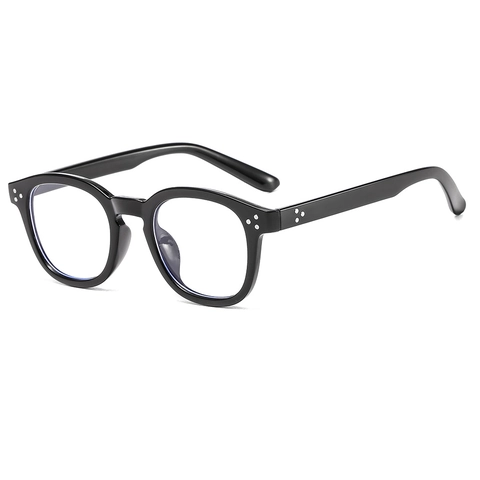 Montatura Occhiali Anti Luce Blu Retrò Tonda PC Con Rivetti Metallici Uomo Donna Moda Occhiali Ottici Per Computer