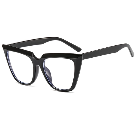 Cat Eye Glasses Frame Anti Blue Light Non Prescription PC Frame Retro Trendy Eyewear For Women