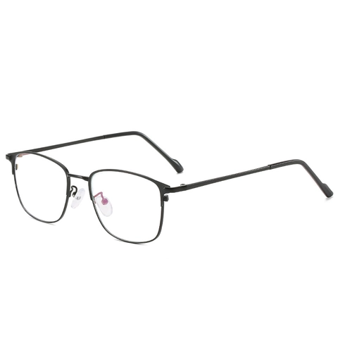 Montatura Per Occhiali Quadrata Metallo Anti Luce Blu Moda Business Per Uomo E Donna Occhiali Ottici Leggeri