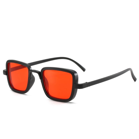 Retro Steampunk Quadratische Sonnenbrille Matt PC Rahmen UV400 Schutz Ozean Gläser Mode Brillen Unisex