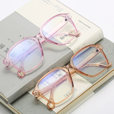 Übergroße Quadratische Blaulichtfilter Brille PC Material Modische Desktop Augenschutz Für Damen Herren 2163