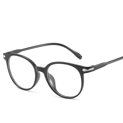 Montatura Per Occhiali Tondi Moda Retro Materiale PC Trasparente Occhiali Decorativi Anti Luce Blu Unisex