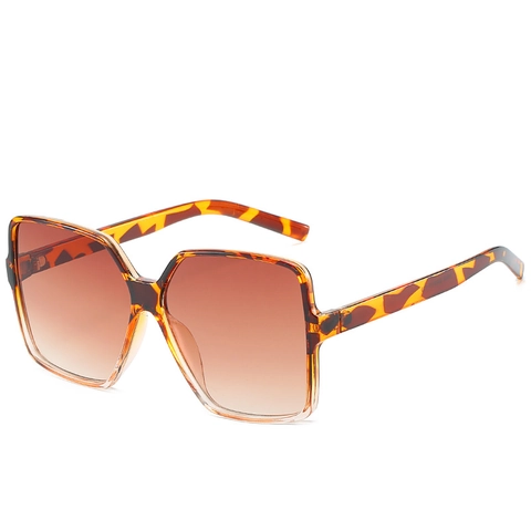 Mode Oversized Vierkante Zonnebril Voor Dames Retro PC Frame AC Lenzen UV400 Bescherming Trendy Vintage Brillen