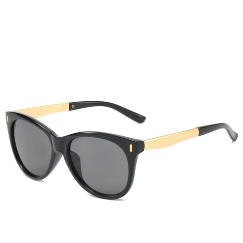 Vintage Katzenaugen Sonnenbrille Oversize PC Rahmen Metallbügel UV400 Schutz Retro Nietendekor Sonnenbrille Für Damen Herren