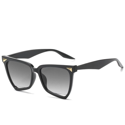 Lunettes De Soleil Œil De Chat Mode Monture PC Géométrique Protection UV400 Style De Rue Polygone Irrégulier Pour Femmes