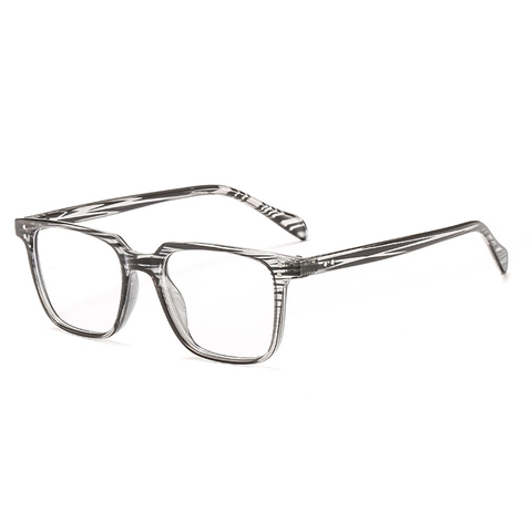 Retro Square Eyeglass Frames Men Women PC Material Full Frame Clear Lens Lightweight Optical Glasses Rivet Decor Fashion
