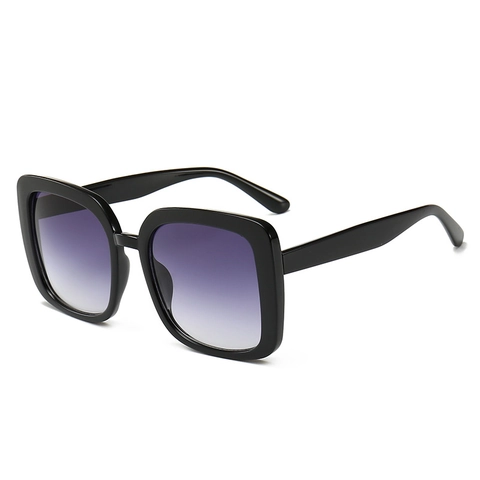 Lunettes De Soleil Carrées Grand Cadre Protection UV400 Matériau PC AC Style Retro Vintage Pour Femmes Mode Voyage Extérieur
