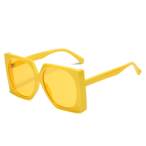 Oversized Square Sunglasses Retro Fashion Large Plastic Frame UV Protection Gradient Lens Hip Hop Trendy Eyewear Unisex