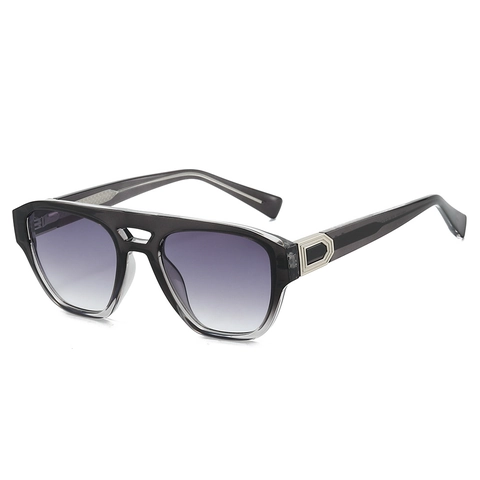 Occhiali Da Sole Pilot Oversize Montatura PC Protezione UV400 Doppio Ponte Occhiali Moda Unisex Dettaglio Cerniera In Metallo