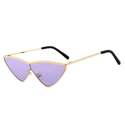 Cat-Eye-Sonnenbrille Metallrahmen Dreieck Verlaufsgläser UV400 Retro Mode Brillen Für Damen Herren