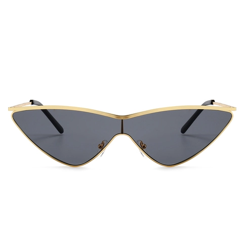 Cat-Eye-Sonnenbrille Metallrahmen Dreieck Verlaufsgläser UV400 Retro Mode Brillen Für Damen Herren