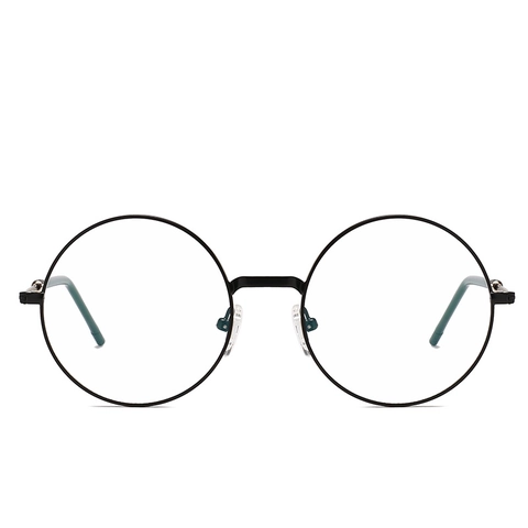 Occhiali Da Vista Retro Tondi In Metallo Semplici Ottici Vintage Anti Luce Blu Moda Unisex Leggero