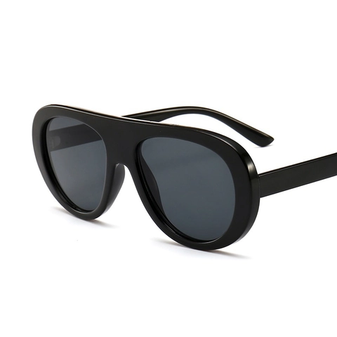 Oversized Sunglasses Retro Flat Top Fashion UV400 Protection PC Frame AC Lens Unisex Hip Hop Ins Style Eyewear
