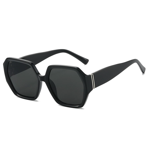 Occhiali Da Sole Esagonali Montatura Grande Policarbonato UV400 Polarizzato Retro Moda Per Donne Uomini Polygon Shades