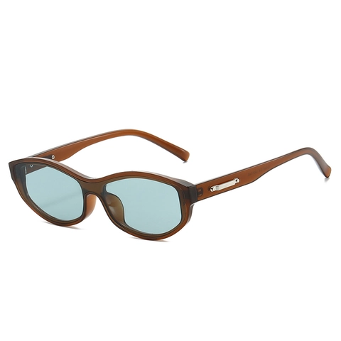 Occhiali Da Sole Cat Eye Retro Protezione UV400 Montatura In PC Piccoli Ovali Moda Per Donna Uomo