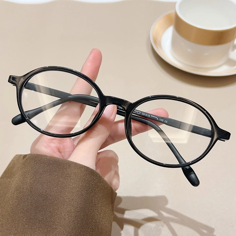 Occhiali Da Vista Rotondi Retro TR90 Anti Luce Blu Per Donna Uomo Stile Vintage Classico Leggero Alla Moda