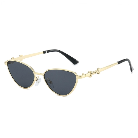 Lunettes De Soleil Papillon Tendance Pour Femmes UV400 Monture En Métal Verres Dégradés Vintage Trendy Style Ins Décor De Chaîne
